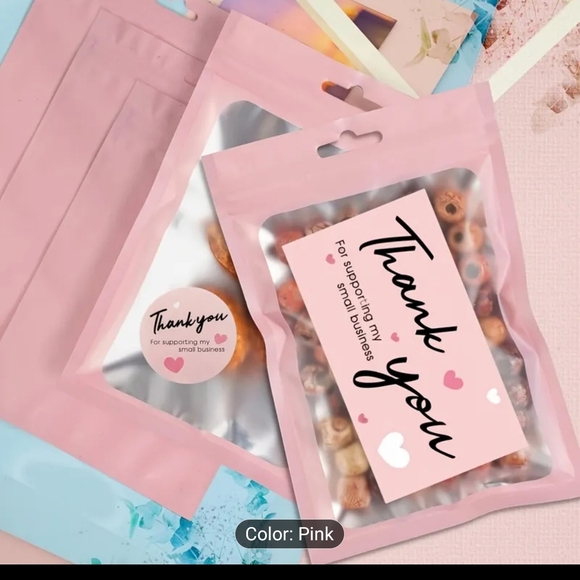 600 Count Pink Thank You Cards and Stickers Set New - Picture 3 of 4